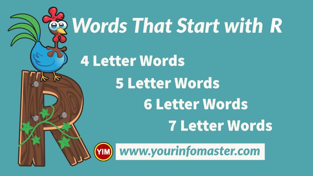 4 letter words, 4 letter words that start with r, 5 letter words, 5 letter words that start with r, 6 letter words, 6 letter words that start with r, 7 letter words, 7 letter words that start with r, Awesome Cool Words, christmas words that start with r, cool words, describing words that start with r, descriptive words that start with r, english words, Five Letter Words Starting with r, good words that start with r, nice words that start with r, positive words that start with r, r words, unique words, word dictionary, Words That Start with r, words that start with r to describe someone