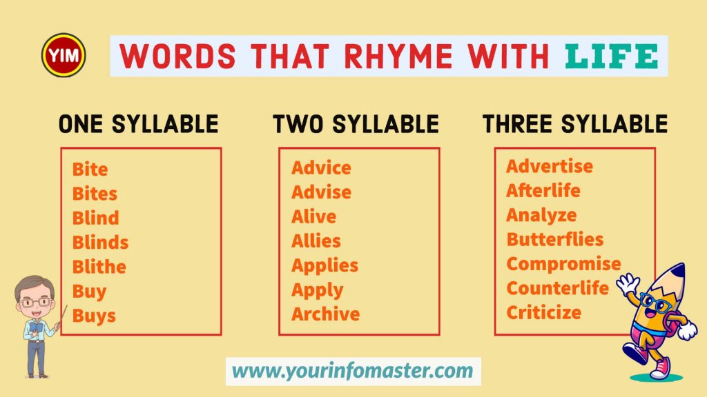 100 rhyming words, 1000 rhyming words, 200+ Interesting Words, 200+ Useful Words, 300 rhyming words list, 50 rhyming words list, 500 rhyming words, all words that rhyme with life, are rhyming words, how to teach rhyming words, Interesting Words that Rhyme in English, life rhyme examples, life Rhyming words, rhymes English words, rhyming pairs, Rhyming Words, Rhyming Words for Kids, rhyming words for life, Rhyming Words List, what are rhyming words, words rhyming with life, Words that Rhyme, Words That Rhyme with Life