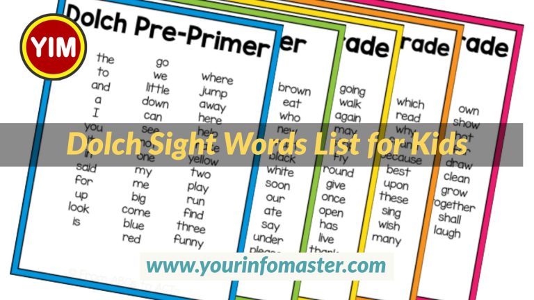 4th Grade Dolch Sight Words, Dolch Sigh Words, Dolch Sight Words List, Dolch Sight Words List for Kids, First Grade Dolch Sight Words, Second Grade Dolch Sight Words, Sigh Words, Third Grade Dolch Sight Words