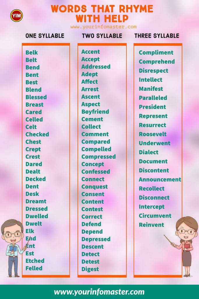 100 rhyming words, 1000 rhyming words, 200+ Interesting Words, 200+ Useful Words, 300 rhyming words list, 50 rhyming words list, 500 rhyming words, all words that rhyme with Help, Another word for Help, are rhyming words, Help rhyme, Help rhyme examples, Help Rhyming words, how to teach rhyming words, Interesting Words that Rhyme in English, Printable Infographics, Printable Worksheets, rhymes English words, rhymes with Help infographics, rhyming pairs, Rhyming Words, rhyming words for Help, Rhyming Words for Kids, Rhyming Words List, Things that rhyme with Help, what are rhyming words, what rhymes with Help, words rhyming with Help, Words that Rhyme, Words That Rhyme with Help