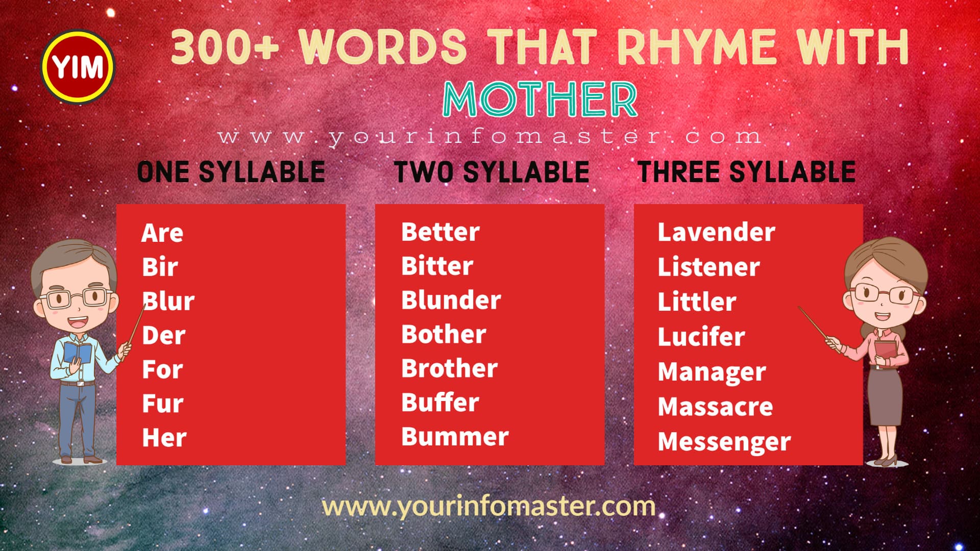 Words That Rhyme With Mother Your Info Master