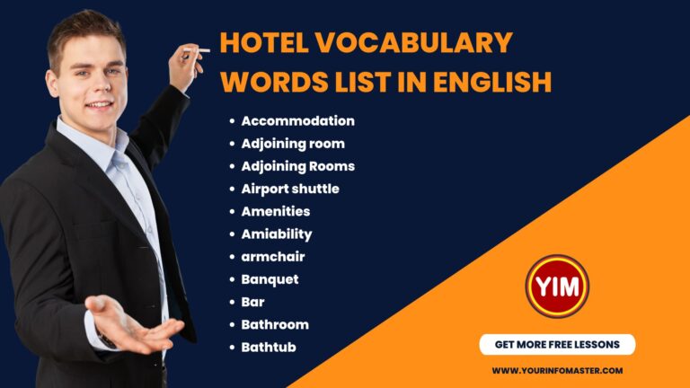 Adjectives Words, English, English Adjectives, English Grammar, English Vocabulary, Hotel Management Vocabulary, Hotel Vocabulary, Hotel Vocabulary Words List, Vocabulary