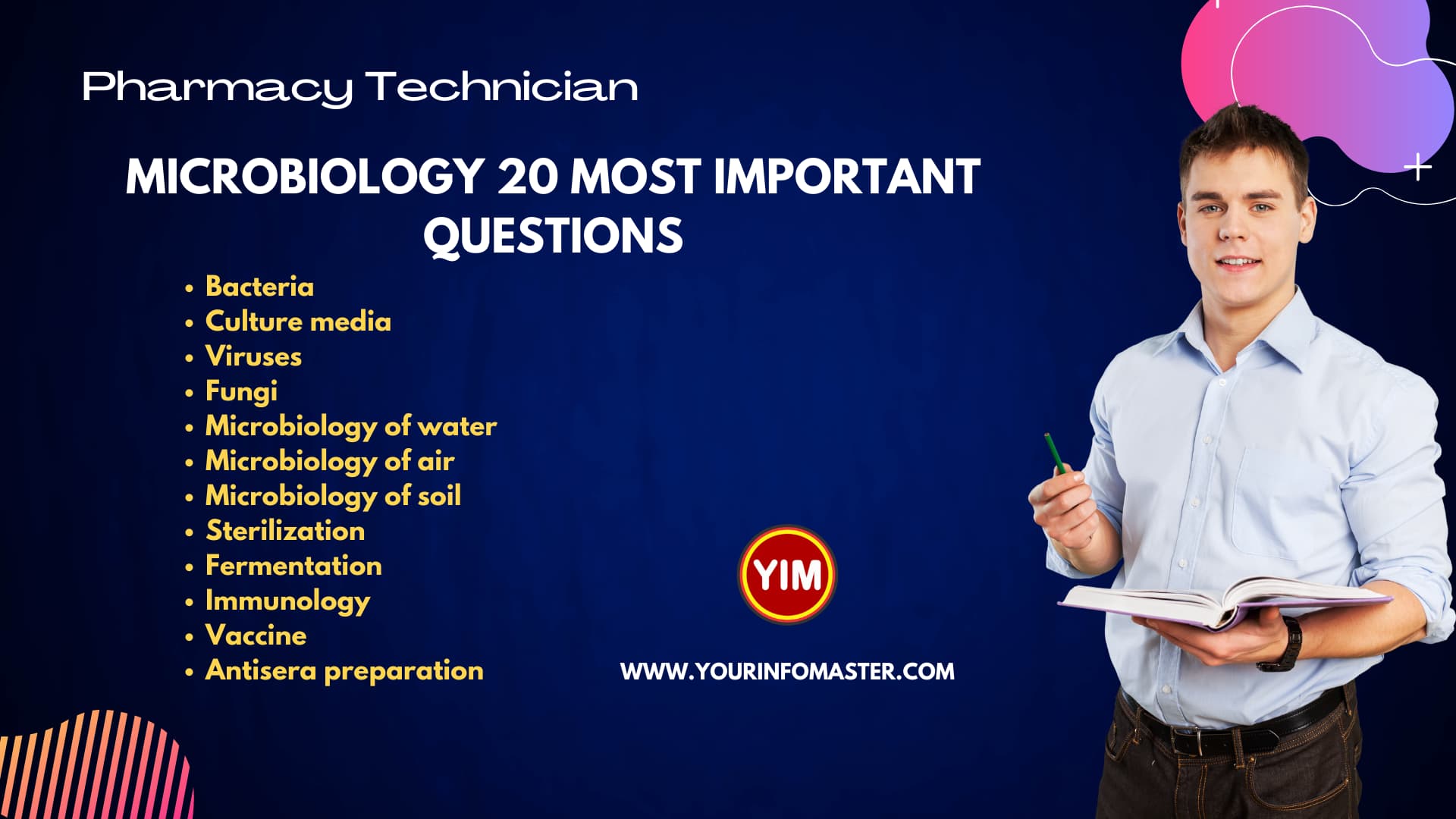 Microbiology 20 Most Important Questions, Pharmacy Assistant, Pharmacy Technician, Pharmacy Technician Past Papers, Pharmacy Technician Syllabus