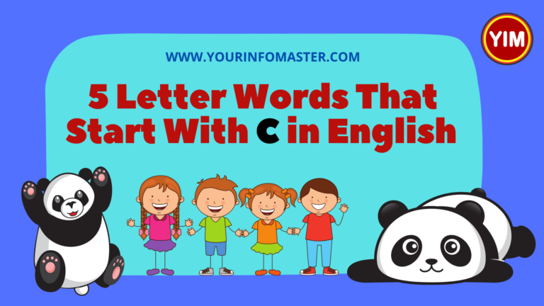 5 Letter C Words, 5 letter words, 5 letter words that start with c, 5 Letter Words With C, c words, English, English Grammar, English Vocabulary, english words, List of 5 Letter Words, Vocabulary, Words That Start with c