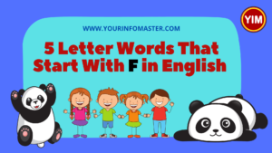 5 Letter F Words, 5 letter words, 5 letter words that start with F, 5 Letter Words With F, English, English Grammar, English Vocabulary, english words, F words, List of 5 Letter Words, Vocabulary, Words That Start with F