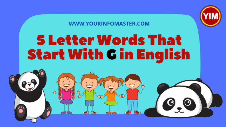5 Letter G Words, 5 letter words, 5 letter words that start with G, 5 Letter Words With G, English, English Grammar, English Vocabulary, english words, G words, List of 5 Letter Words, Vocabulary, Words That Start with G