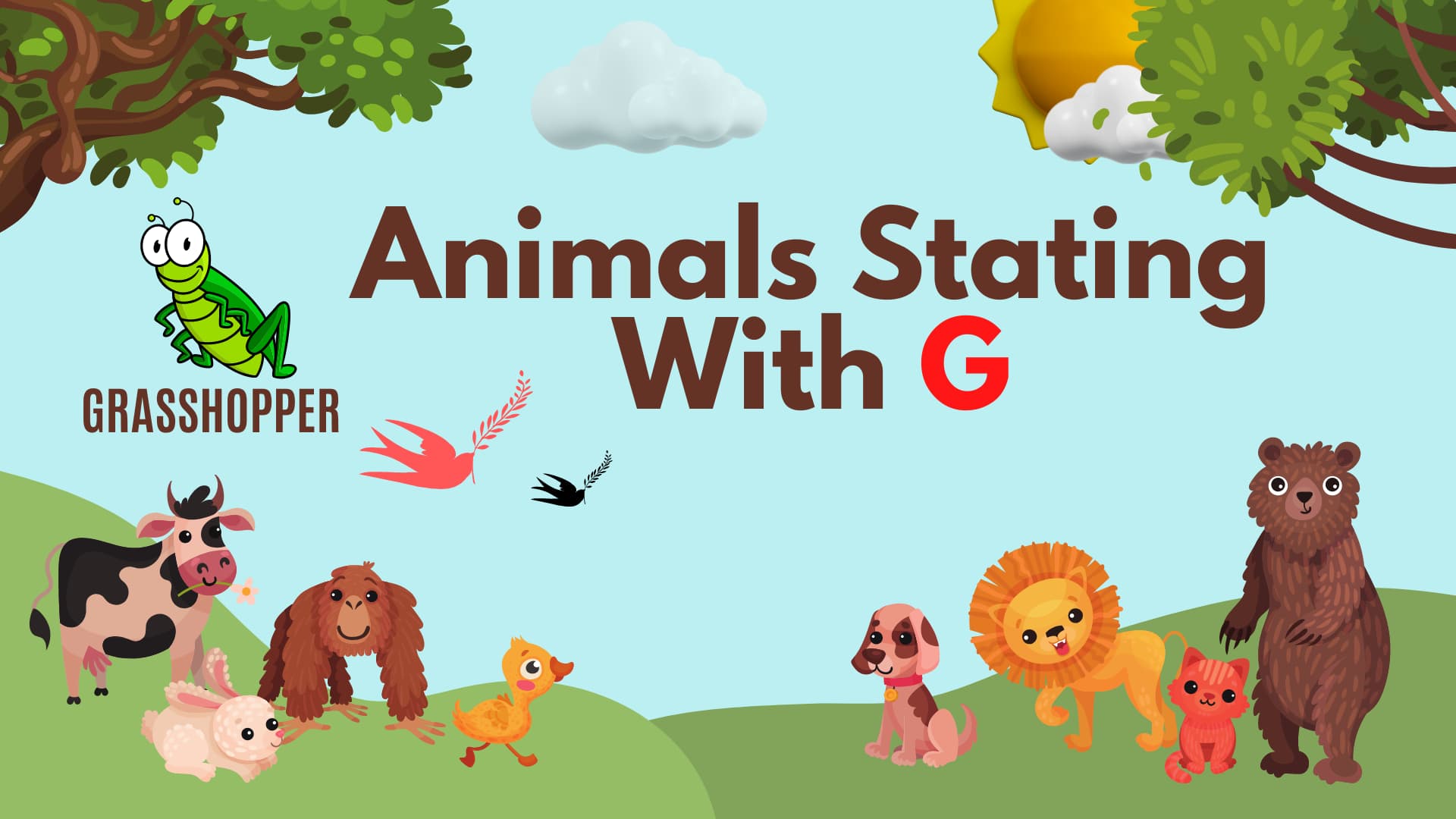 Animals Starting With G (English Vocabulary) - Your Info Master