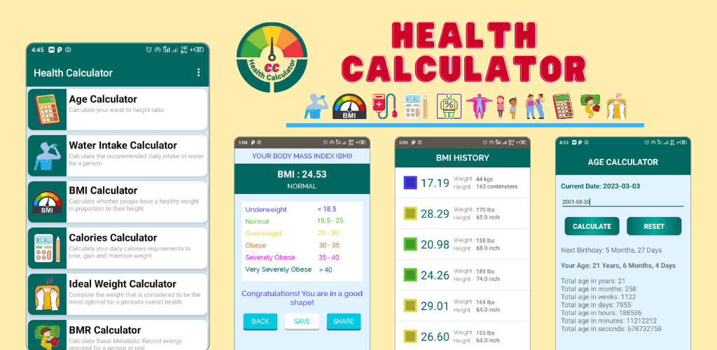 Health Calculator android app