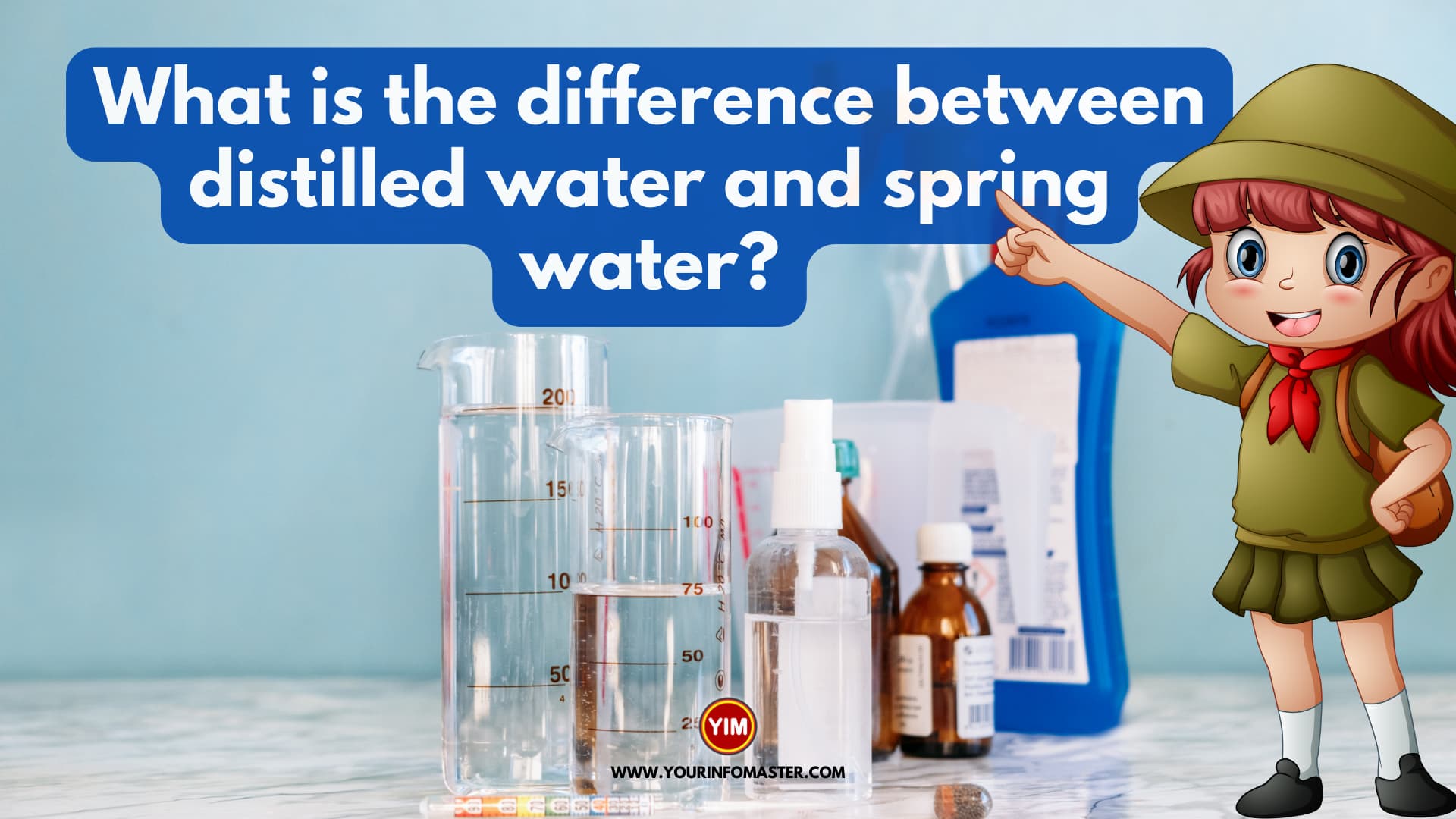 What is the difference between distilled water and spring water
