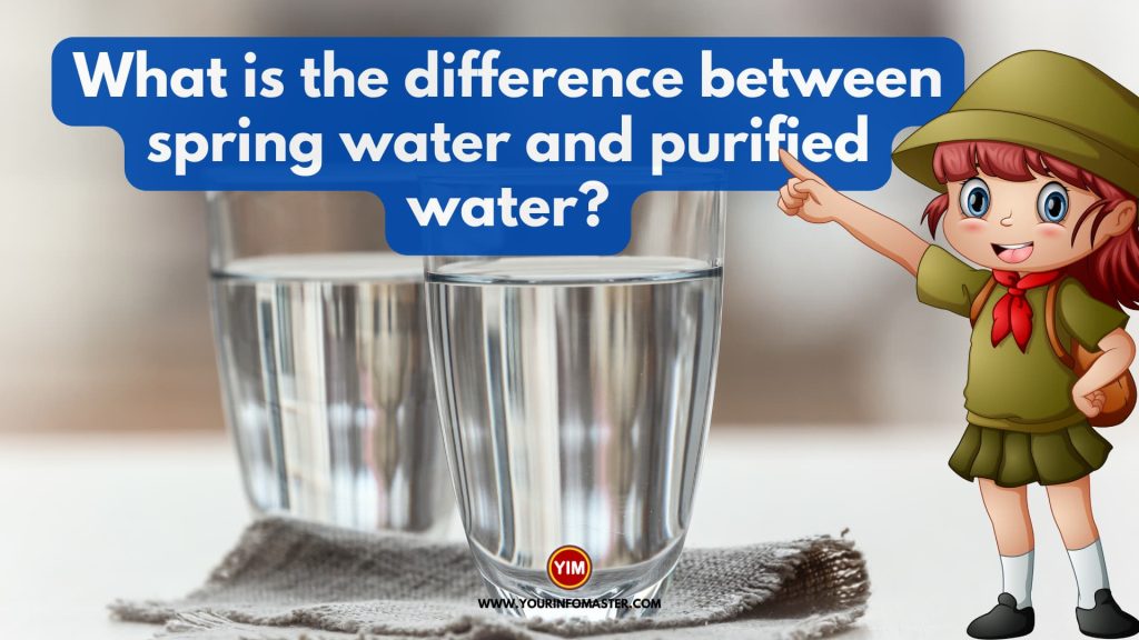 What is the difference between spring water and purified water