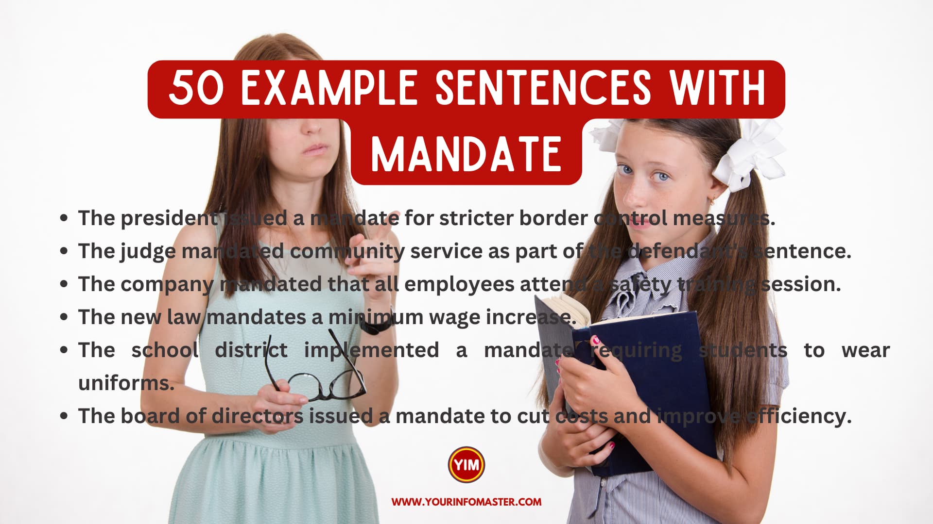 50 Sentences with Mandate