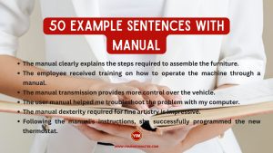 50 Sentences with Manual