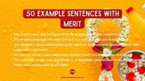 50 Sentences with Merit