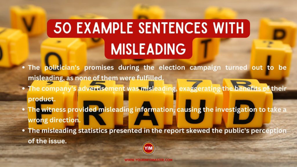50 Sentences with Misleading