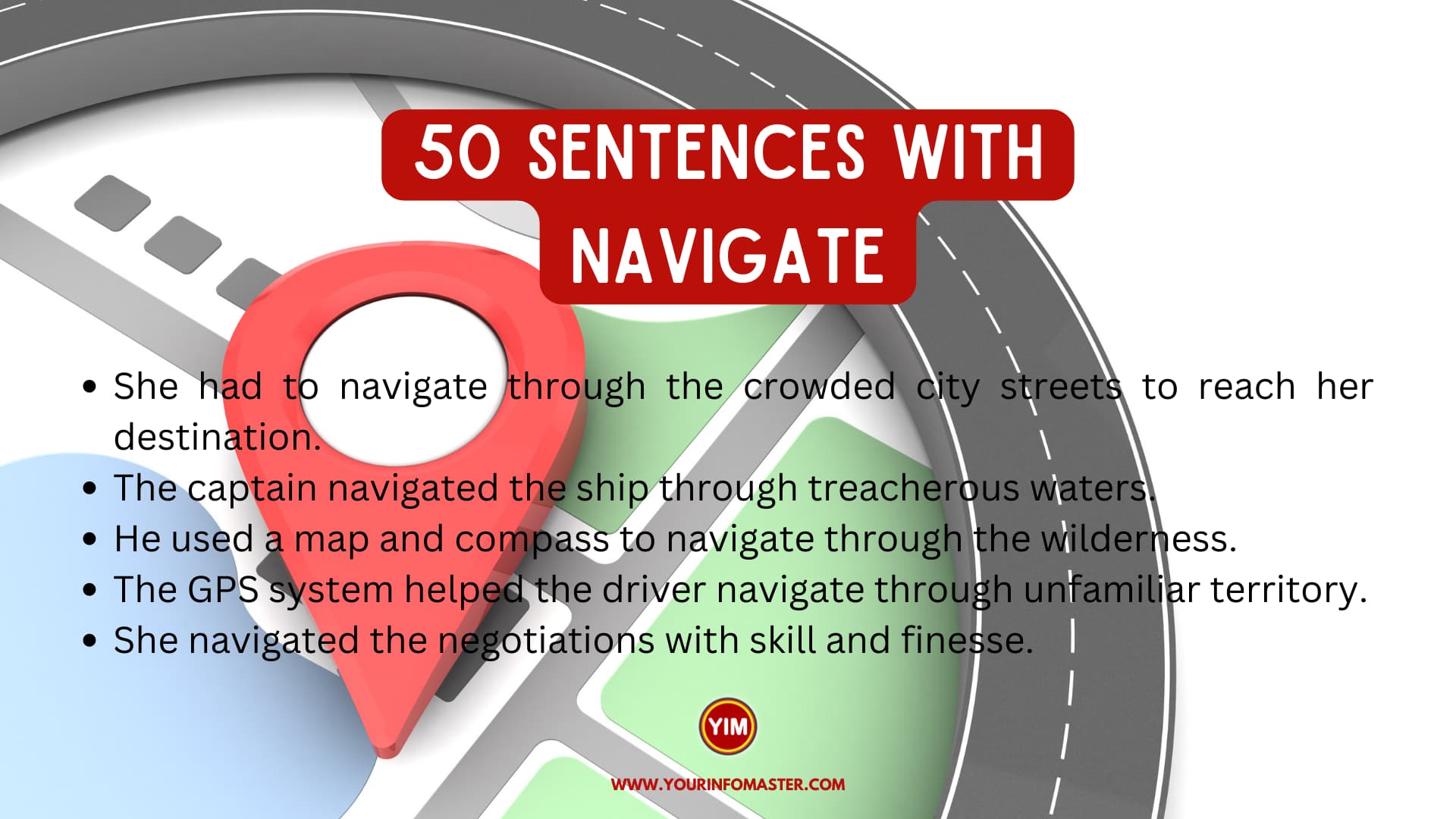 50 Sentences with Navigate