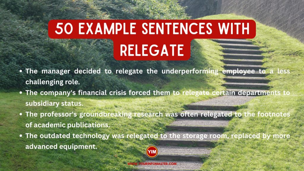 50 Sentences with Relegate