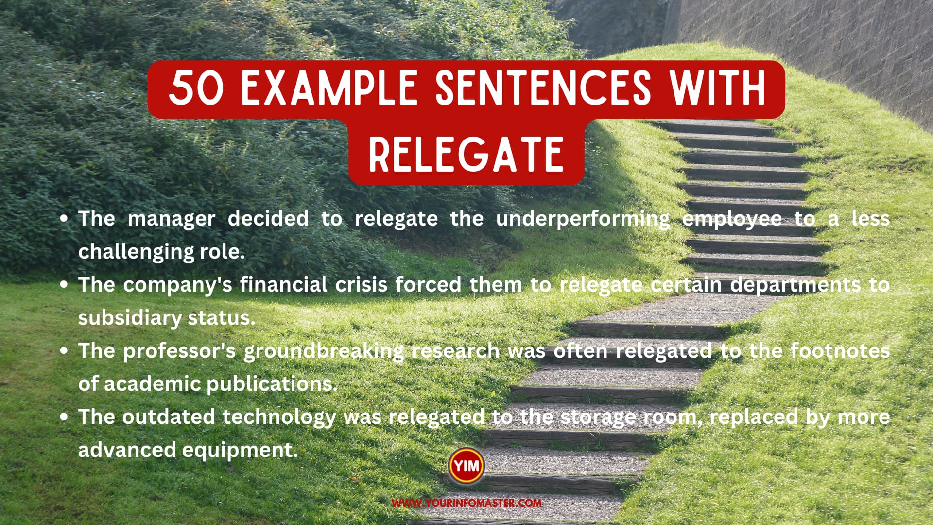 50 Sentences with Relegate