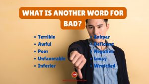 What is another word for Bad