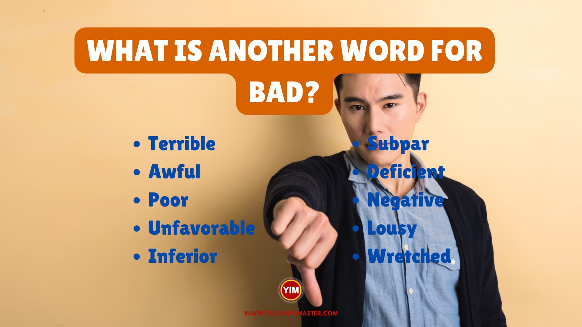 What is another word for Bad