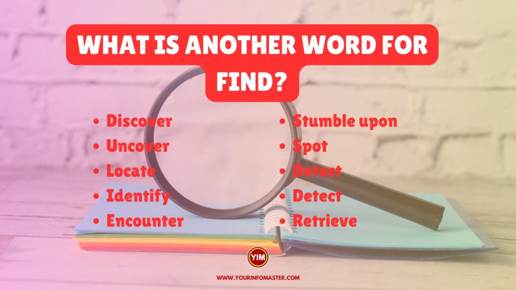 What is another word for Find