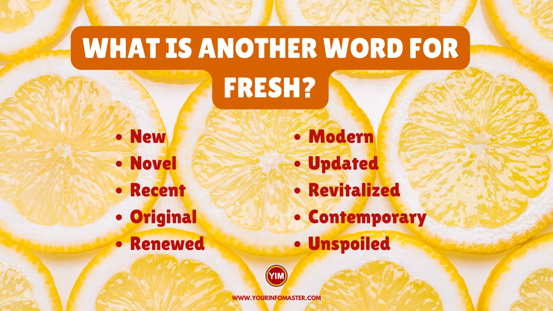 What is another word for Fresh