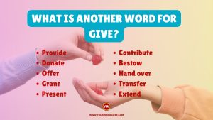 What is another word for Give