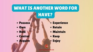 What is another word for Have