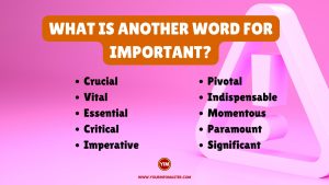 What is another word for Important