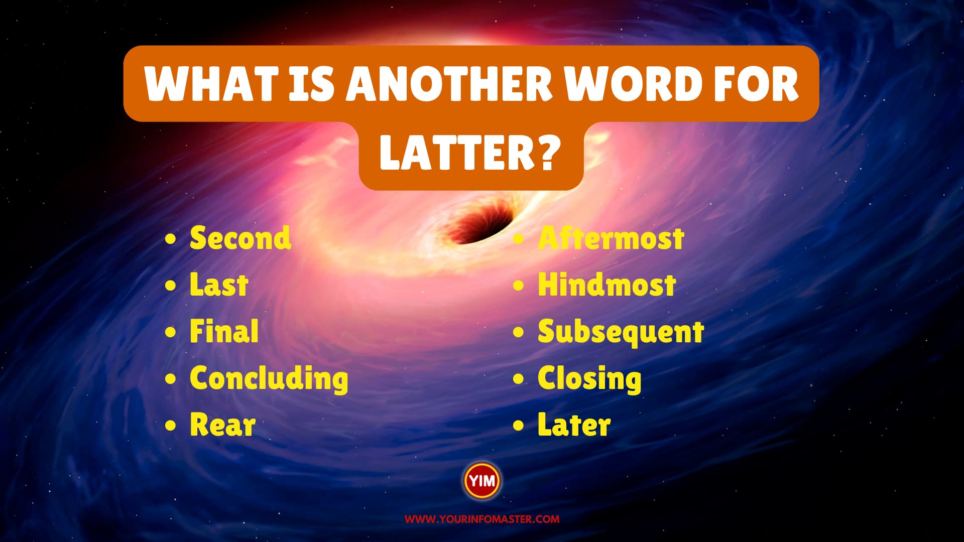 What is another word for Latter