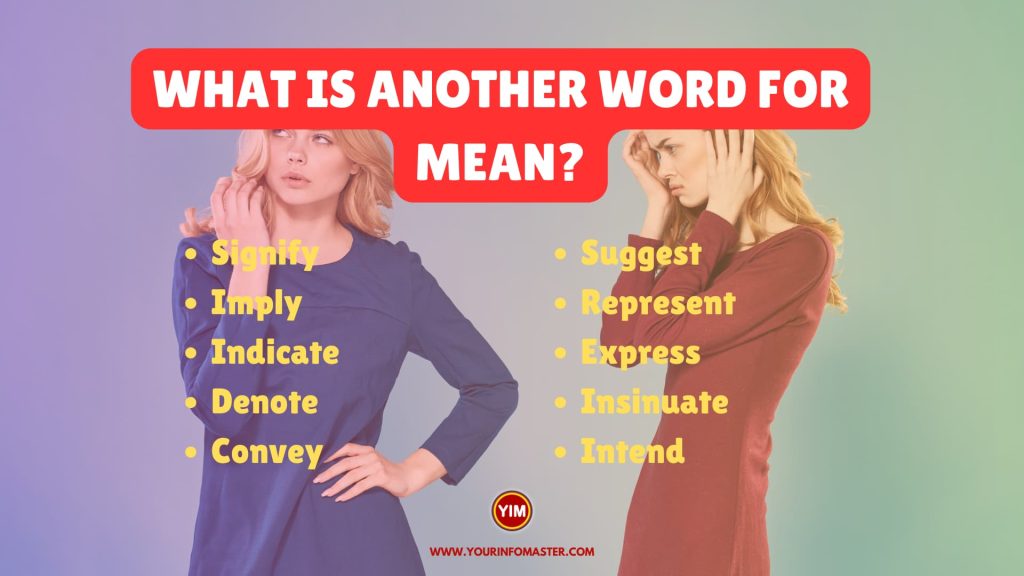 What is another word for Mean