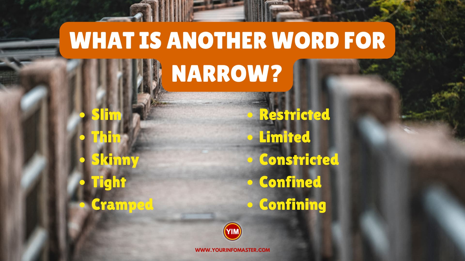 What is another word for Narrow