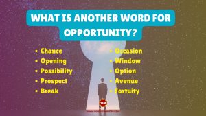 What is another word for Opportunity