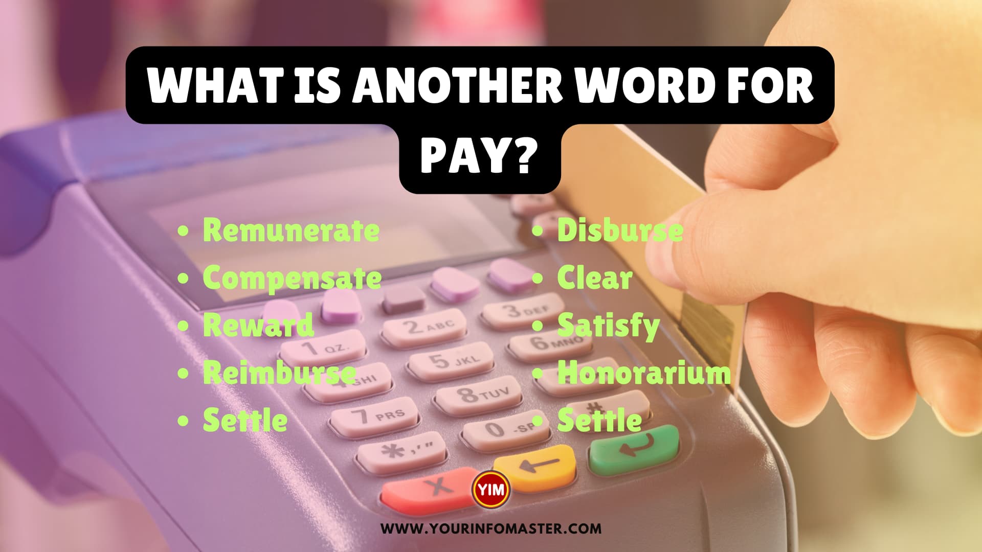 What is another word for Pay