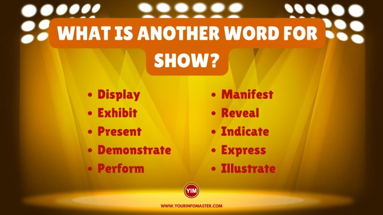 another word for show presentation