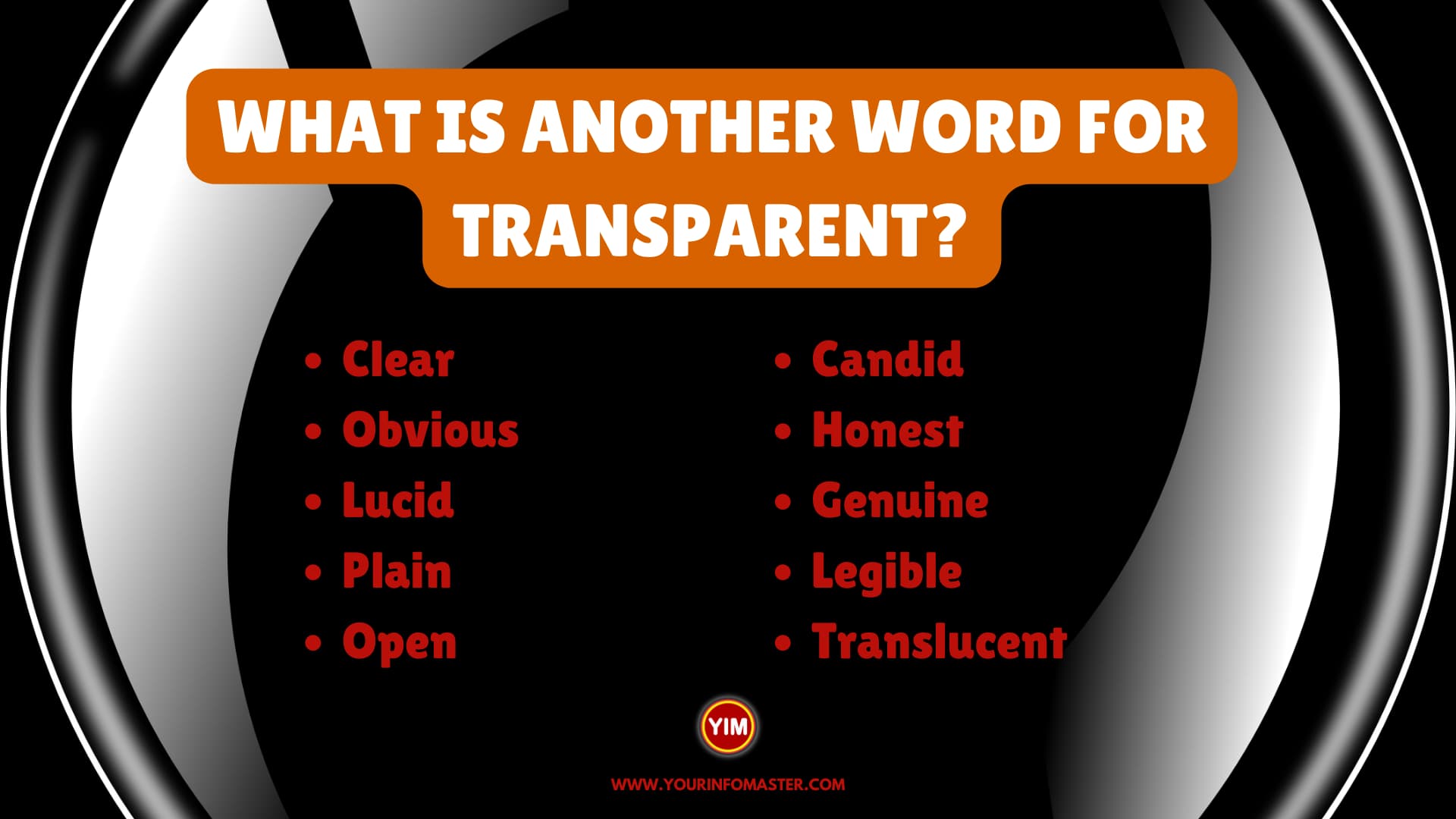 What is another word for Transparent