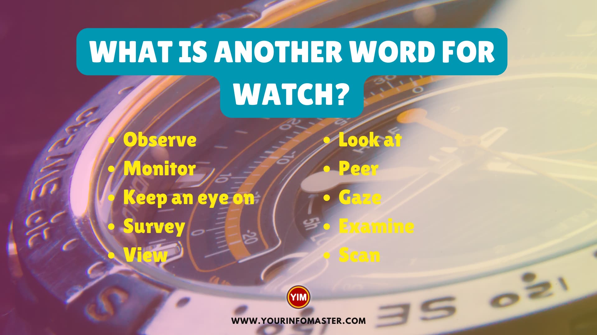 What is another word for Watch