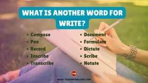 What is another word for Write