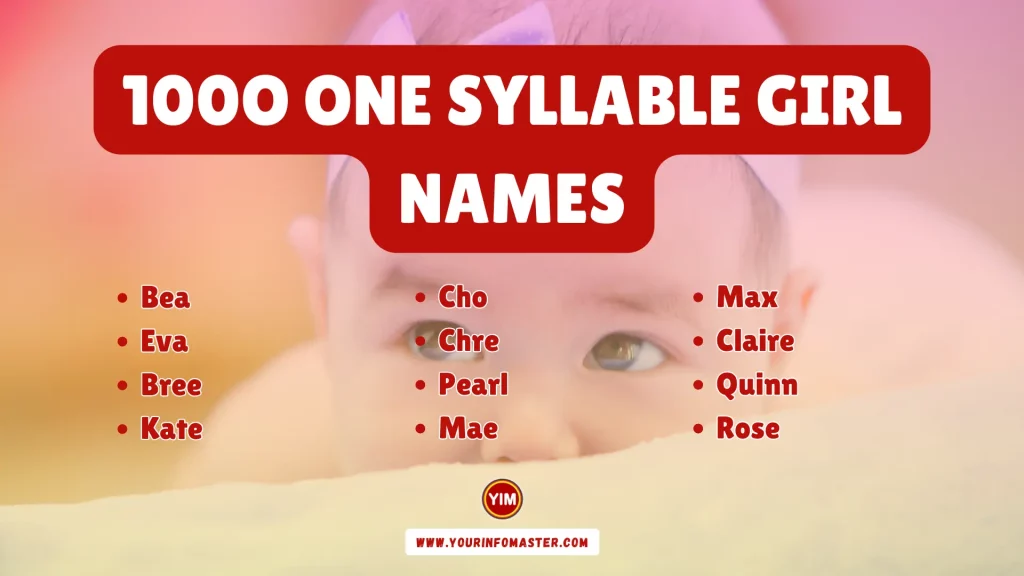 Are you searching the sweetest one-syllable girl names? Well, look no further! Let's discover a list of one-syllable names with meanings. Pretty One-Syllable Girl Names One-Syllable Country Girl Names Vintage & Timeless One-Syllable Girl Names One-Syllable Badass, Powerful, & Warrior Girl Names Nature & Animal Inspired One-Syllable Girl Names Religious One-Syllable Girl Names Rarest One-Syllable Girl Names Unique One-Syllable Girl Names Shortest One Syllable Girl Names Popular One-Syllable Girl Names Classic One-Syllable Girl Names Strong One-Syllable Girl Names Cute Old-Fashioned Girl Names Dark One Syllable Girl Names Attractive One-Syllable Girl Names Elegant One-Syllable Goddess & Princess Names Trending One-Syllable Celebrity Names For Girls One-Syllable Girl Names In Music, Movies, Games, Or Books One-Syllable Multicultural Baby Girl Names Cute & Popular One-Syllable Middle Names For Girls Charming One-Syllable Middle Names For Girls The Best One Syllable Girl Names