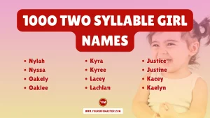Two Syllable Girl Names