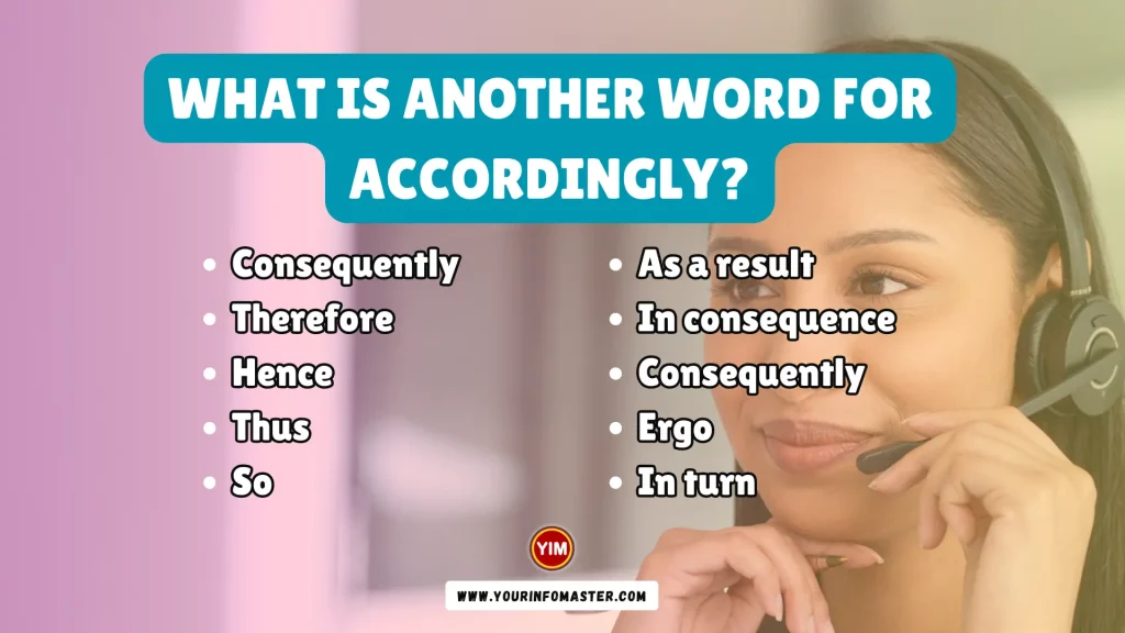 What is another word for Accordingly