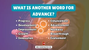 What is another word for Advance