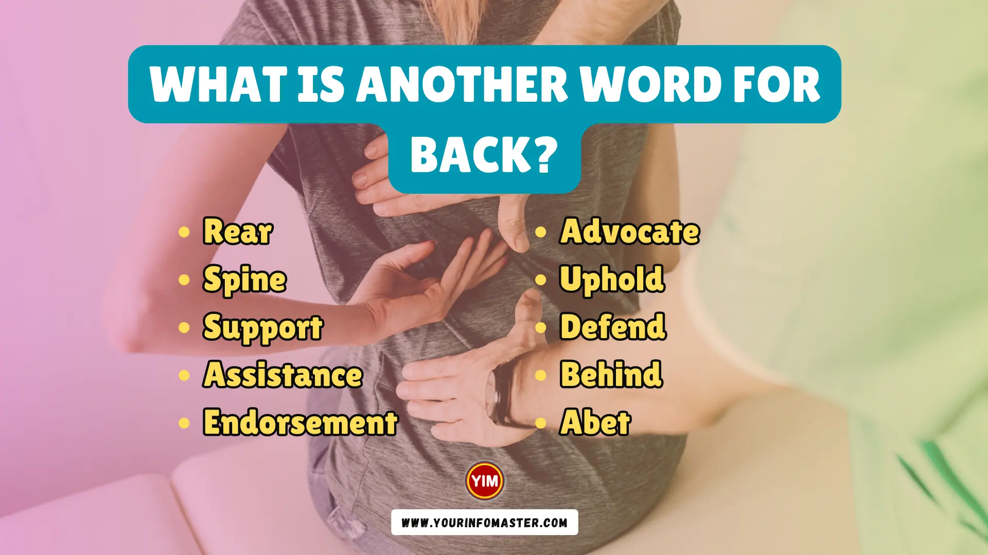 What is another word for Back