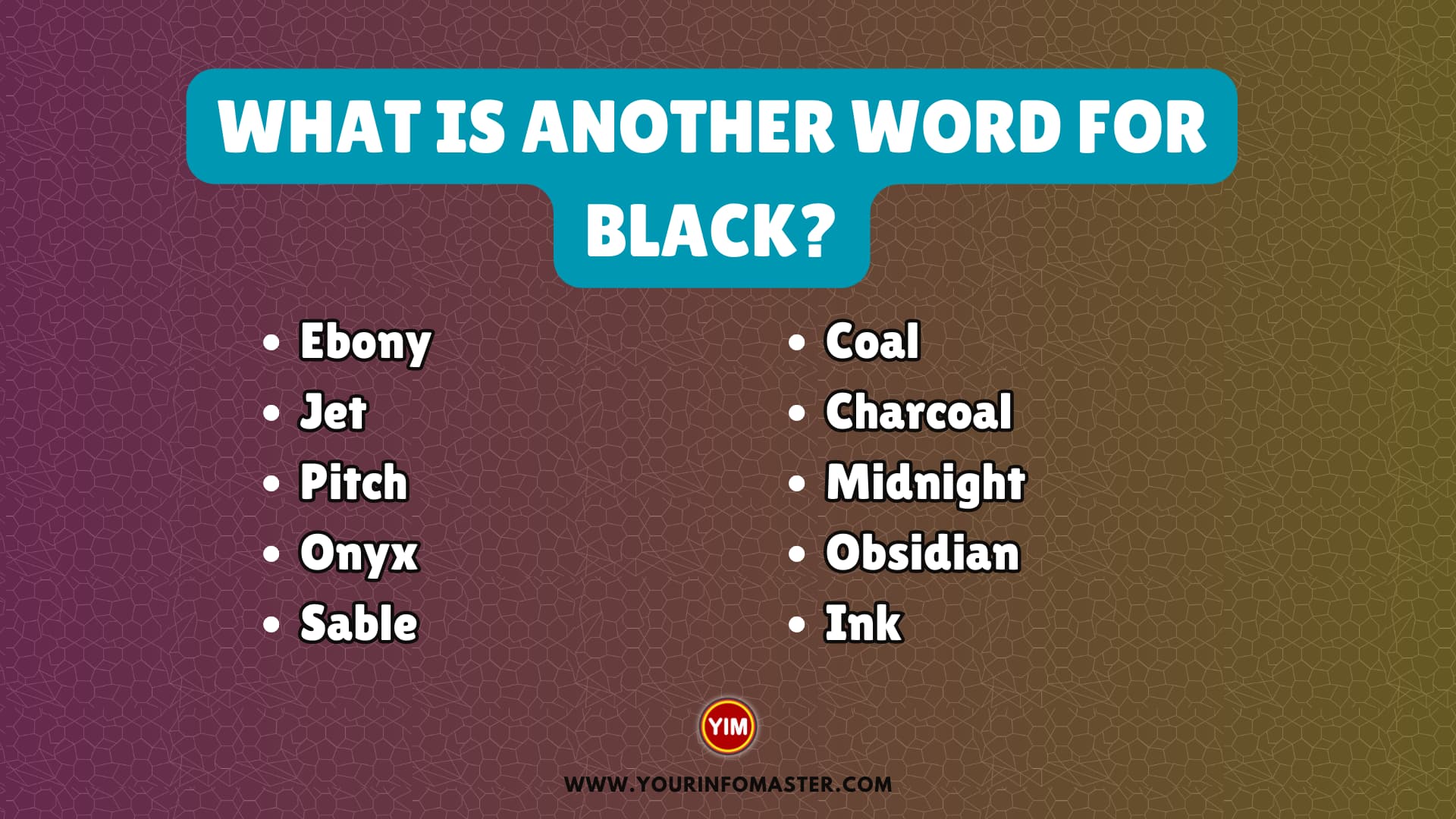 What is another word for Black