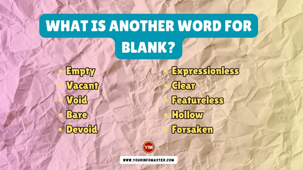 What is another word for Blank