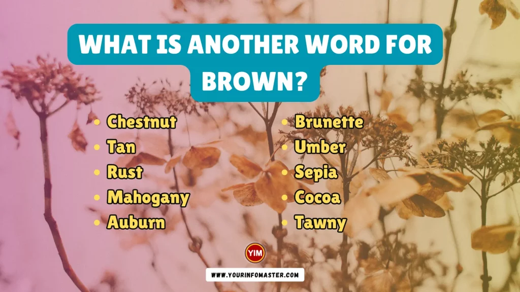 What is another word for Brown