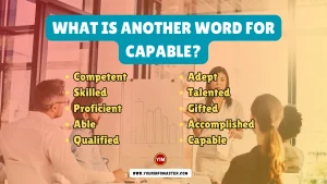 What is another word for Capable