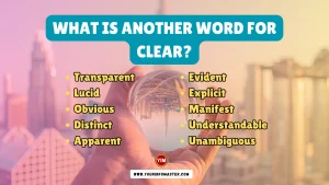 What is another word for Clear