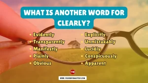 What is another word for Clearly