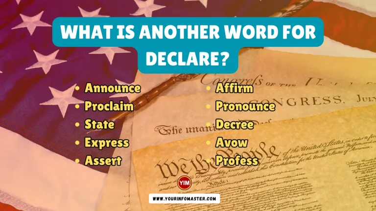 What is another word for Declare
