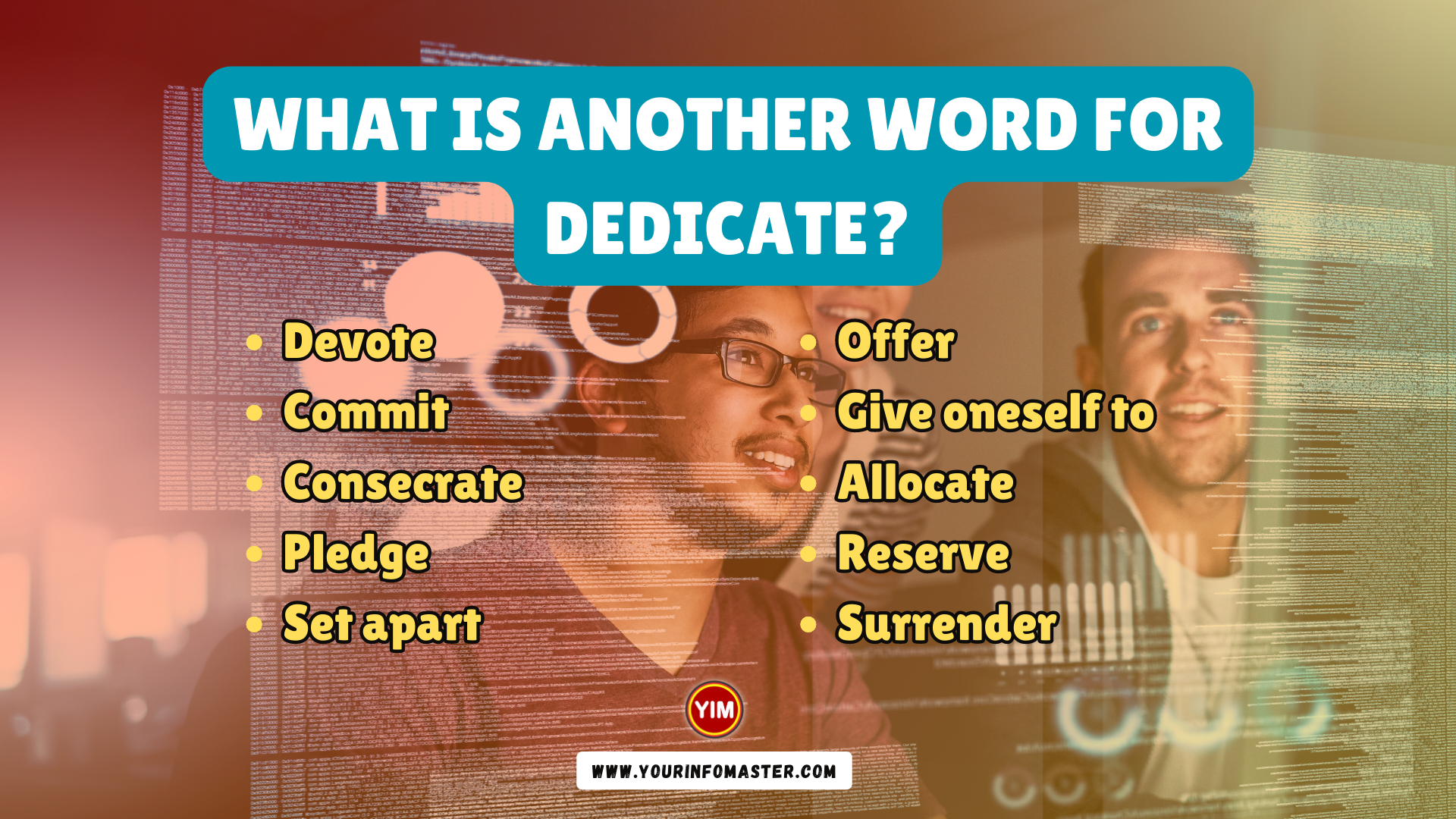 What is another word for Dedicate